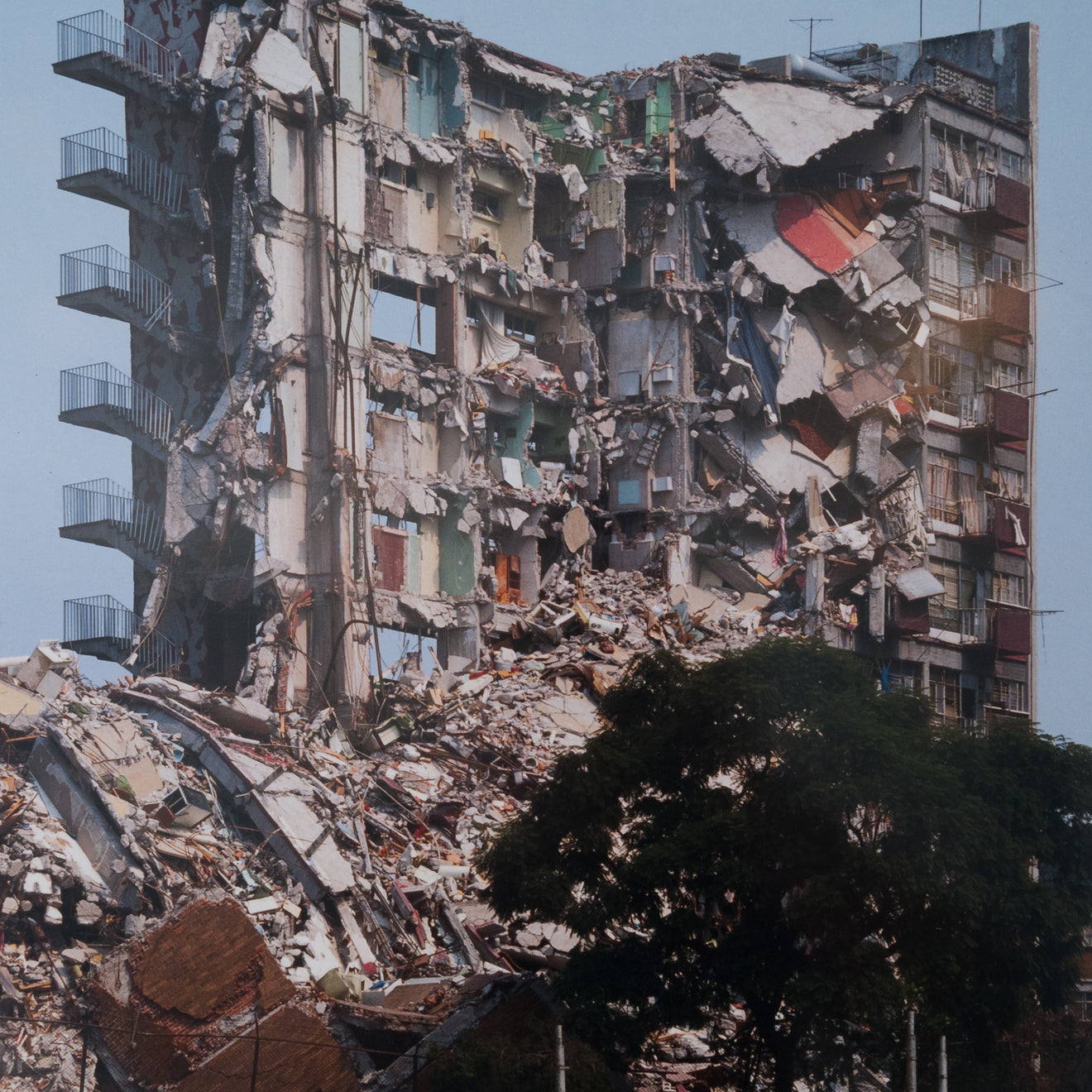 Triptych of 1985 Mexico City Earthquake by Elecio Russek